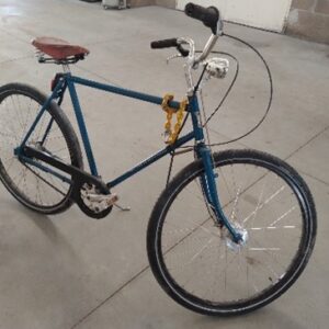 05BICF - BICICLETTA UOMO PILEN BLU SELLINO CUOIO