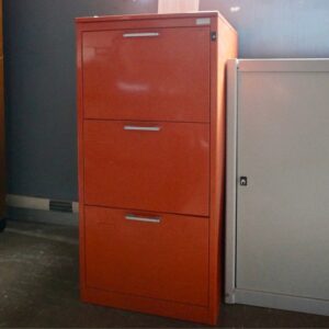 08CASSA - CASSETTIERA ARANCIO 3 CASSETTI