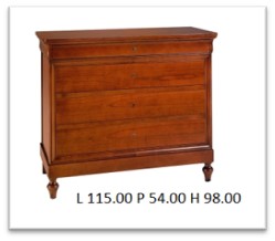01COMF - COMO' '40 NOCE GRECA 4 CASSETTI CON SPECCHIERA