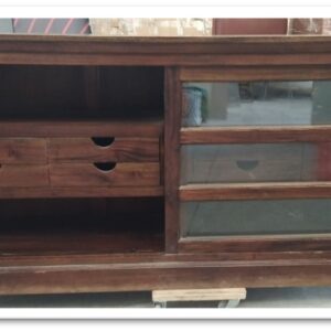 01SIDF - SIDEBOARD A.POVERA NOCE 2 ANTE VETRO 4 CASSETTI