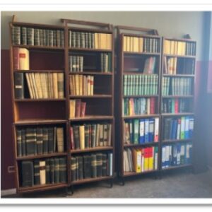 10LIBF - LIBRERIA '60 LEGNO NOCE  6 PIANI  SVED A MODULI