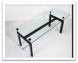 10SCRF - SCRIVANIA LE COR BASE NERA PIANO CRISTALLO