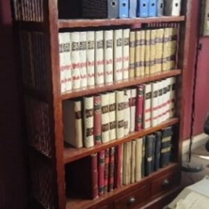 11LIBF - LIBRERIA LEGNO CILIEGIO 4 RIPIANI 3 CASSETTI