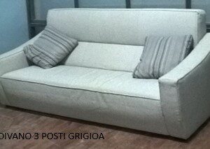 13DIVF - DIVANO TESSUTO SCHIENALE ALTO GRIGIO CHIARO