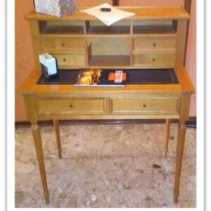 15SCRF - SCRITTOIO CON CASSETTI ED ALZATA '40 ACERO