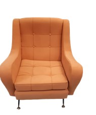 16POLF - POLTRONA ' 60 PELLE AVANA  CON DIVANO