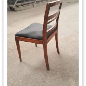 19SEDF - SEDIA STRUTTURA LEGNO PIANO TESSUTO NERO
