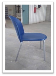 20SEDF - SEDIE STR ACCIAIO PLASTICA BLU
