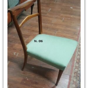 24SEDF - SEDIA STRUTTURA LEGNO SEDIA TESSUTO AZZURRO