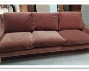 03DIVF - DIVANO '60 3 POSTI VELLUTO ROSA ANTICO