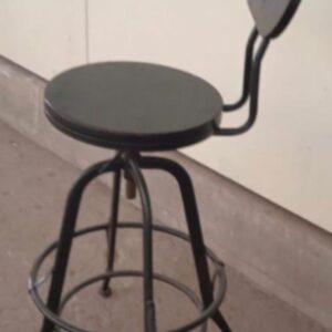32SEDF - SGABELLO CON VITE VINTAGE LEGNO SCURO