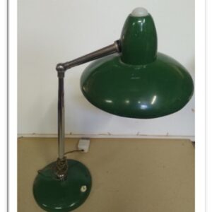 41LAMF - LAMPADA TAVOLO '60 BASE CICOLARE  PARALUME VERDE