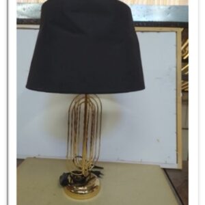 49LAMF - LAMPADA TAVOLO ORO FILI VERTICALI  PAR NERO