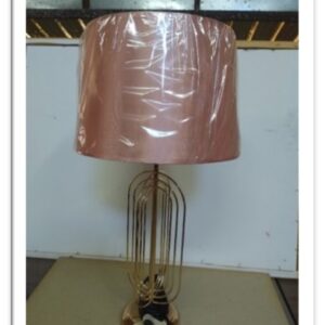 50LAMF - LAMPADA TAVOLO ORO FILI VERTICALI  PAR ROSA