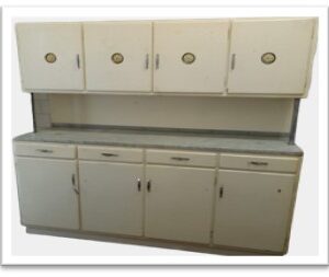 06MOBF - CREDENZA '60  4 ANTE SPORTELLI CASSETTI  BIANCA